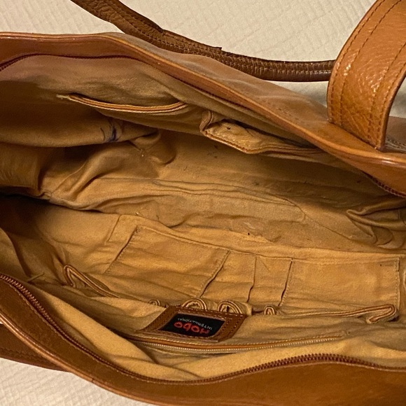 HOBO soft tan/brown leather shoulder bag purse - Picture 5 of 7